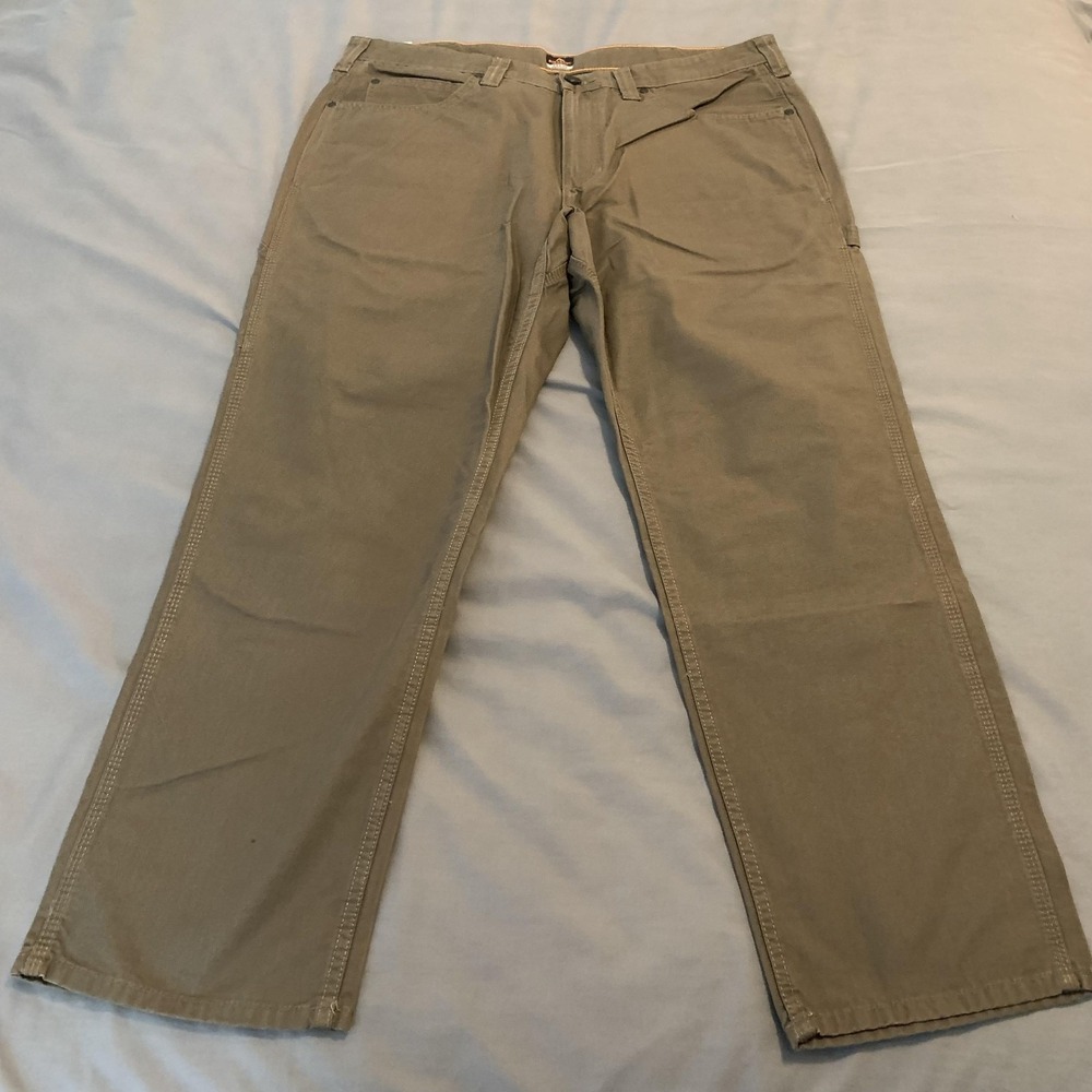 Ridgecut Utility Pants Mens 38x30 Green Ultratough Canvas Workwear‎ Relaxed Fit